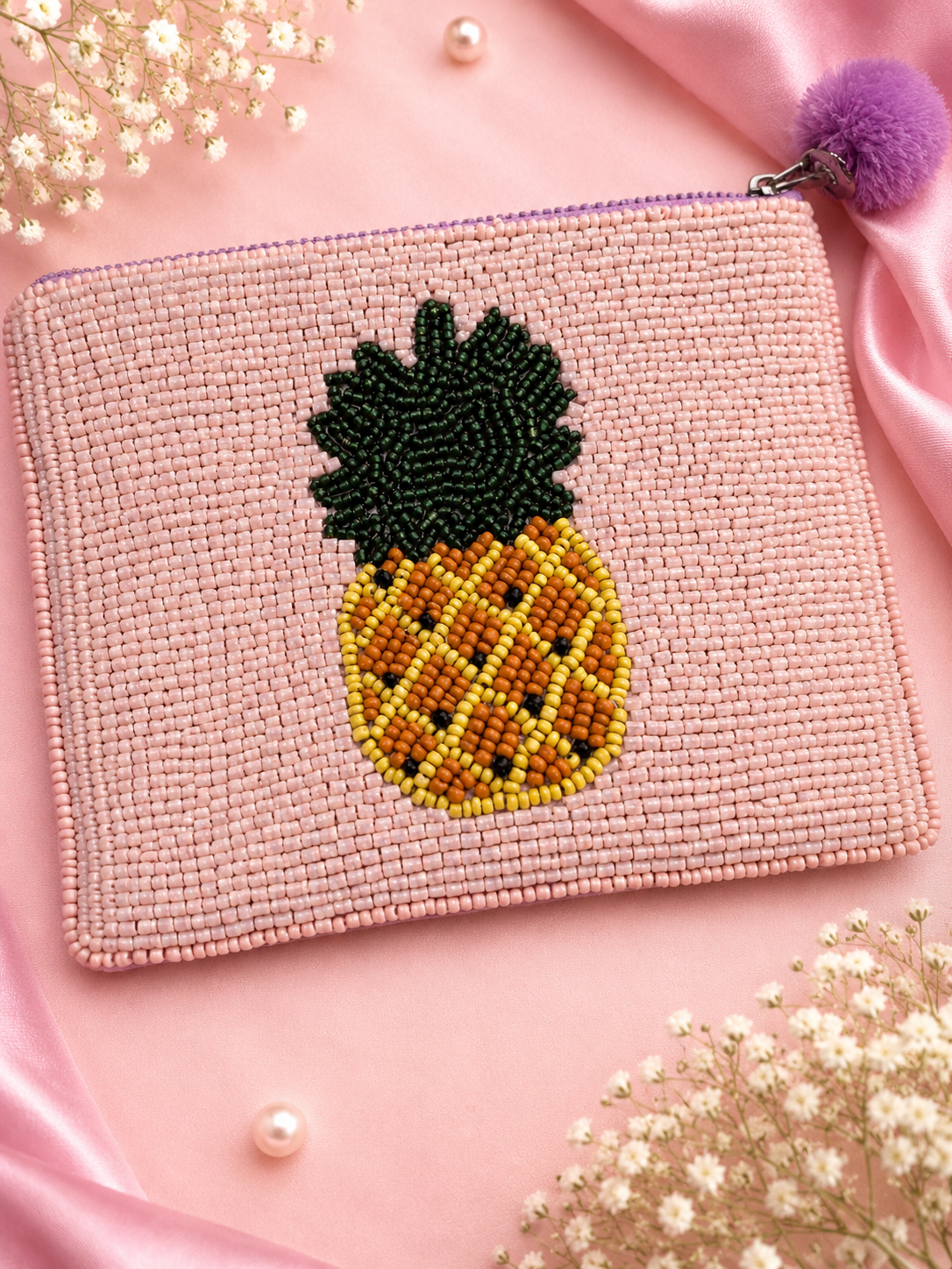 Oh my Pinnaple beaded Coin Pouch — Zohricanada