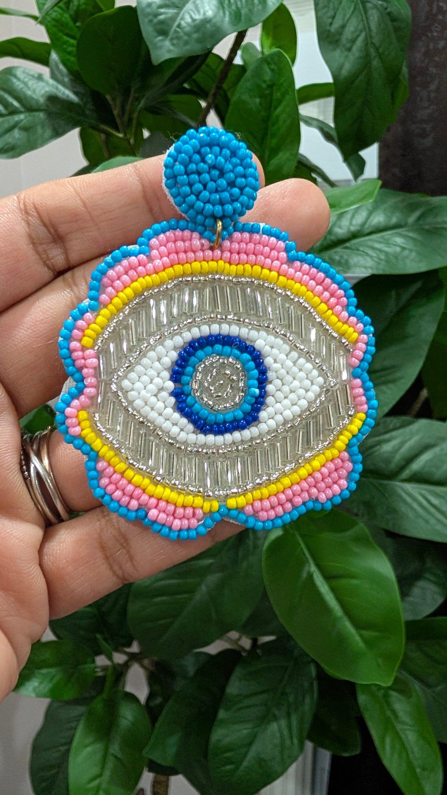Barbie Beaded Evil Eye Earrings — Zohricanada