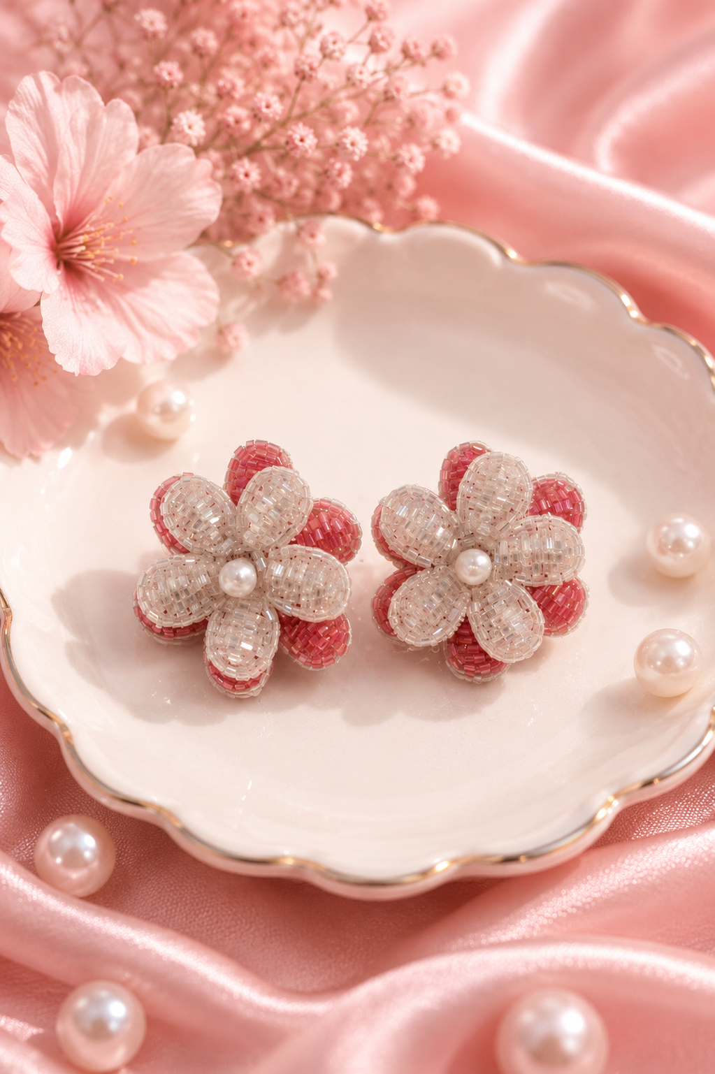 3D Jasmine Flower — white-and-pink — Zohricanada