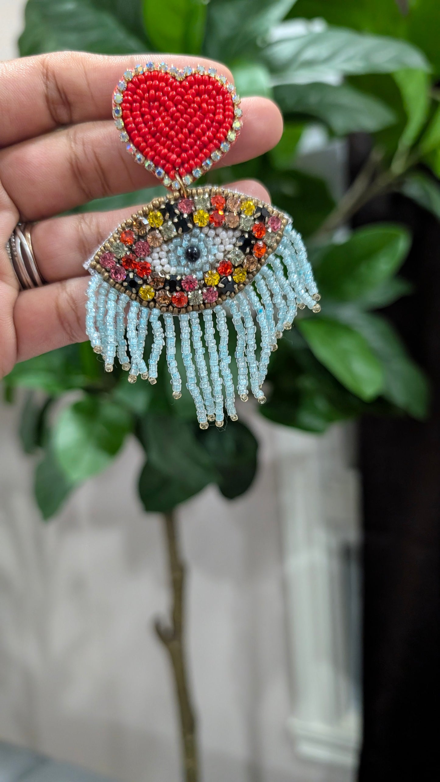 Simba Heart Evil Eye Earrings — Zohricanada