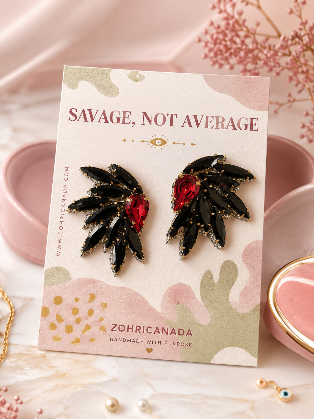 Star Wings Earrings — silver — Zohricanada