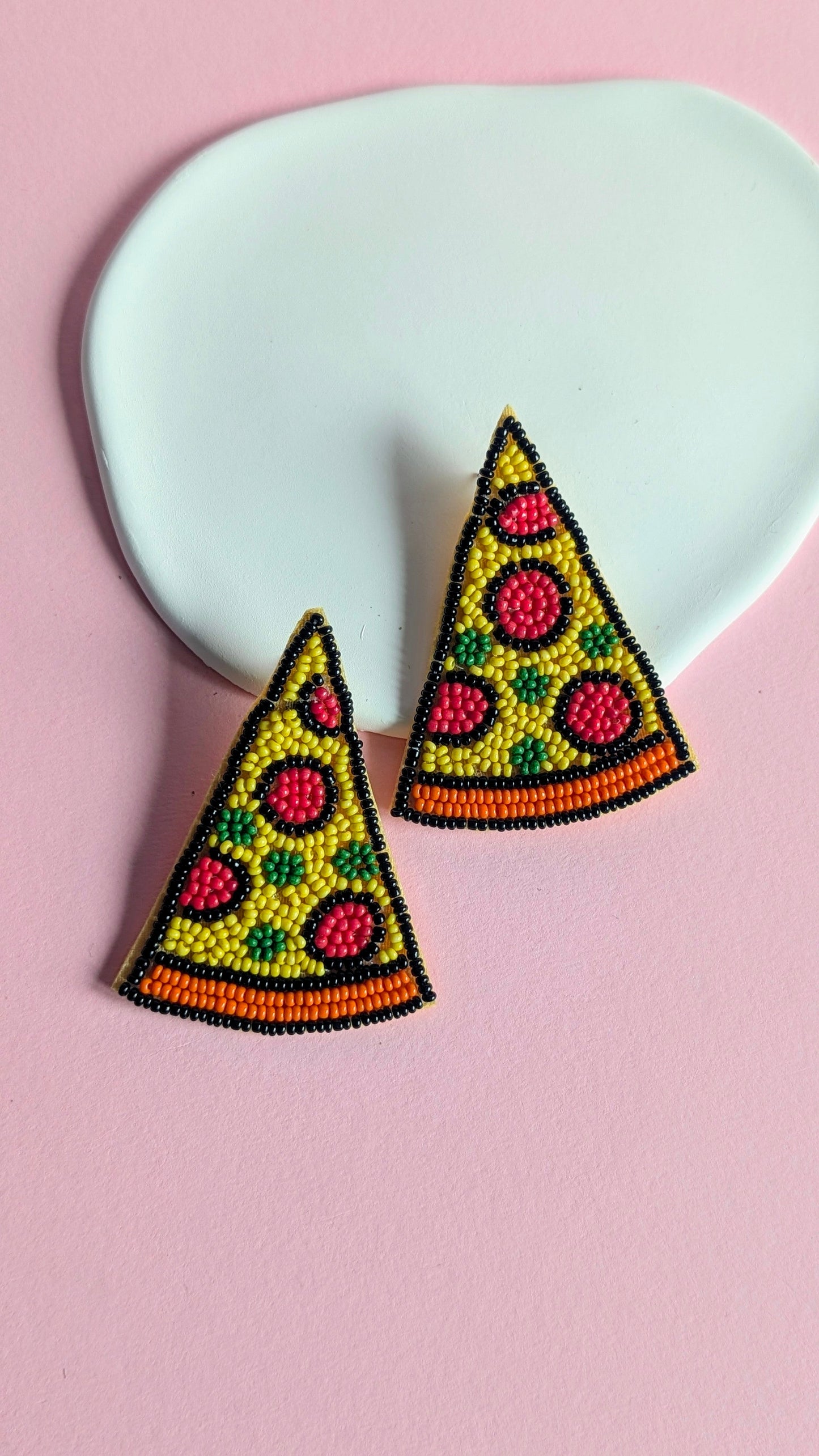 Pizza Beaded Earrings — Zohricanada