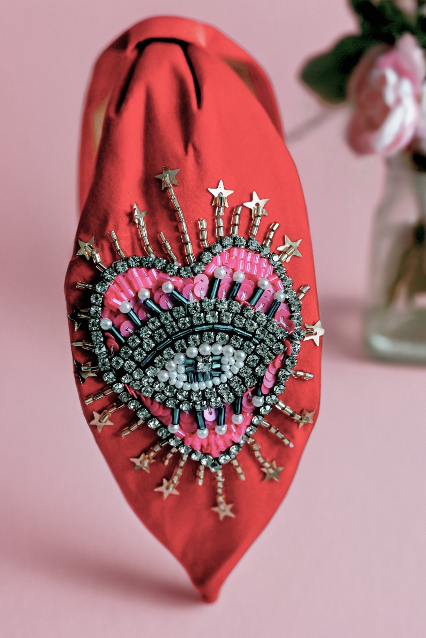 Red Heart Evil Eye Headband — Zohricanada