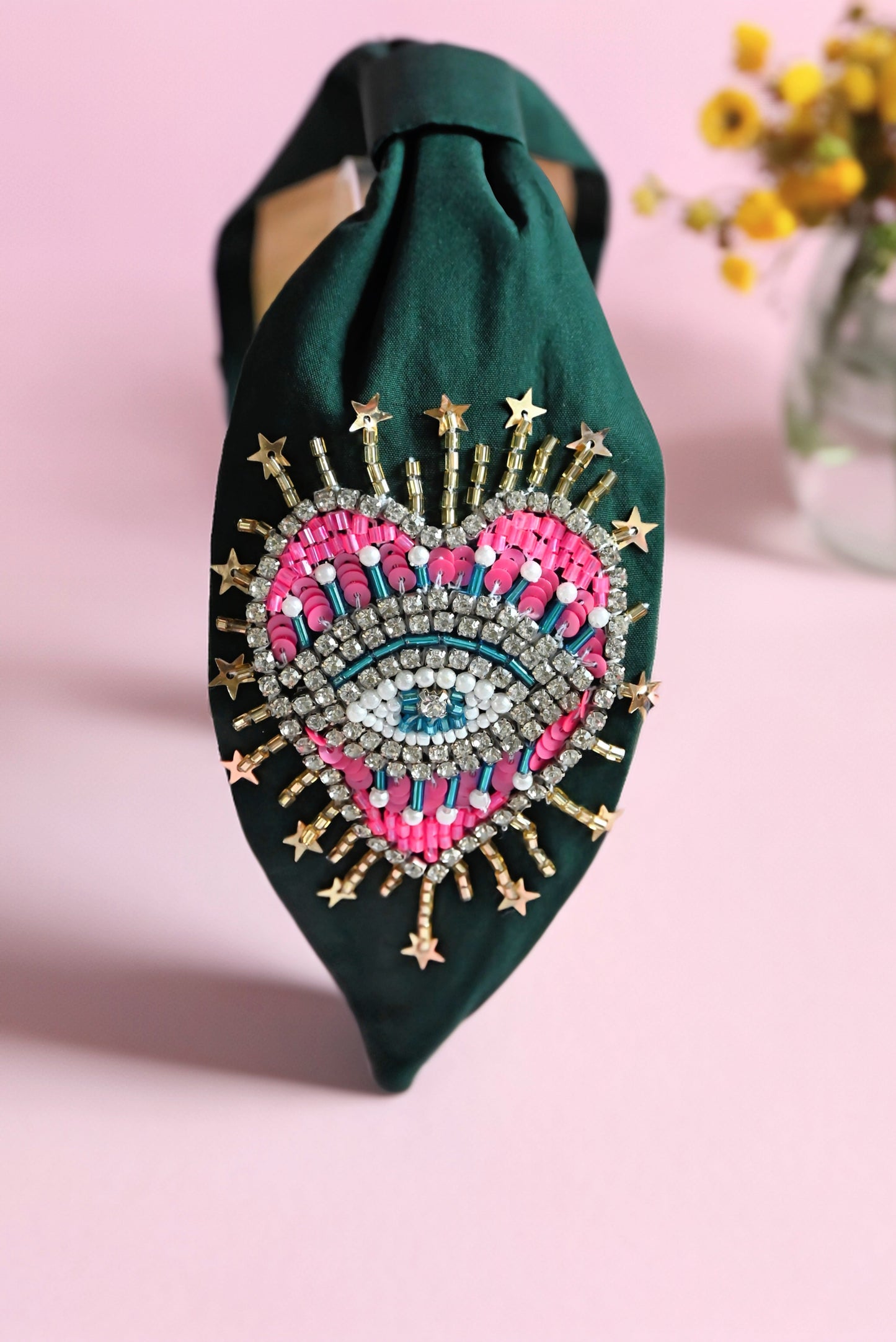 Green Heart Eye Headband — Zohricanada
