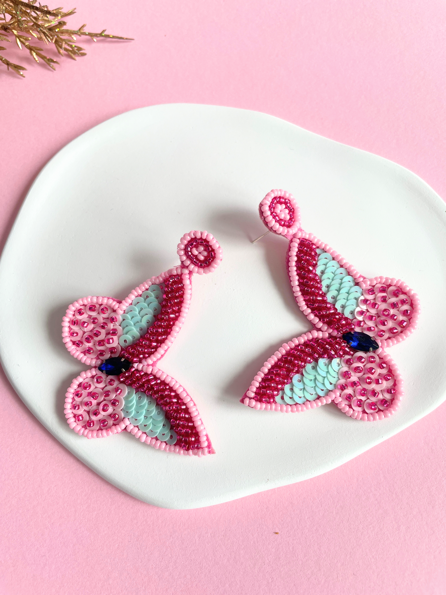 Pink Petit Butterfly Earrings — Zohricanada