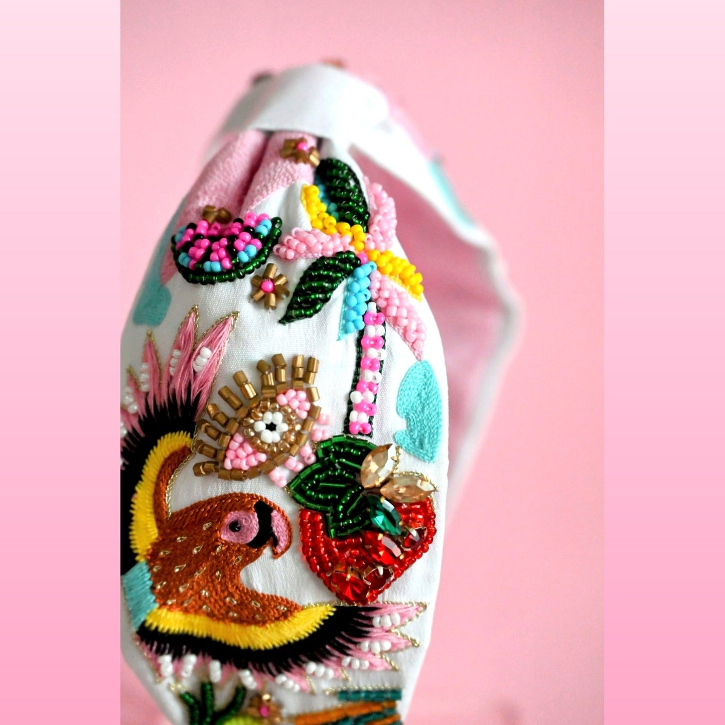 Handmade Tropical Bird Beaded Headband for Women | Summer & Beach Accessory — Zohricanada