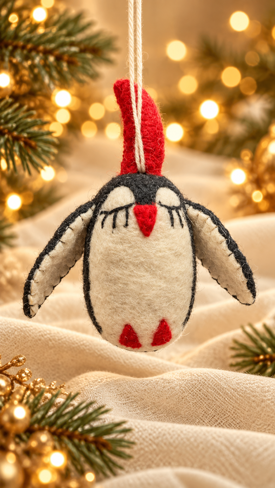 Wool Needling Felt Penguin Christmas ornaments — Zohricanada