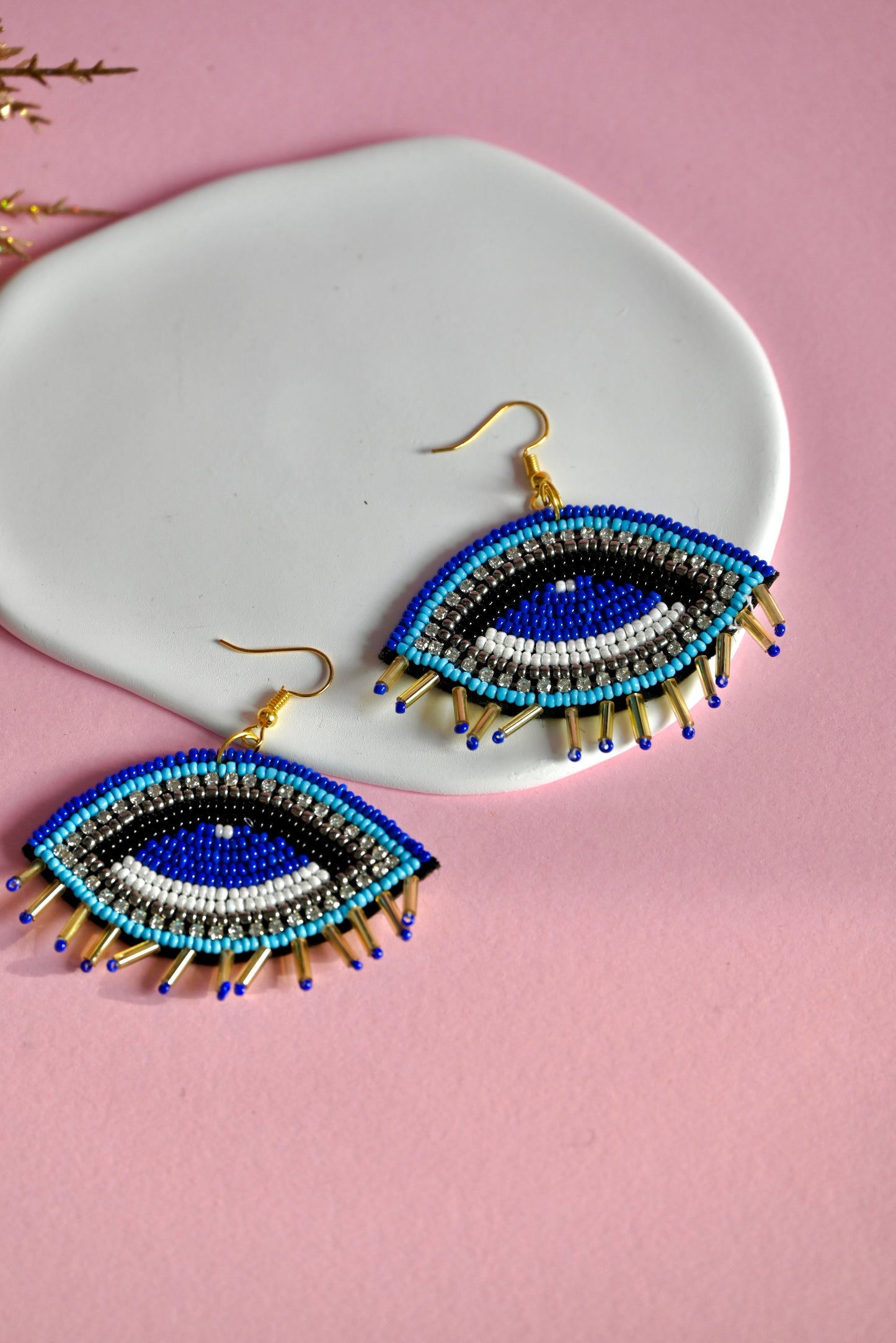 Blue Evil Eye Drop Earrings - zohricanada