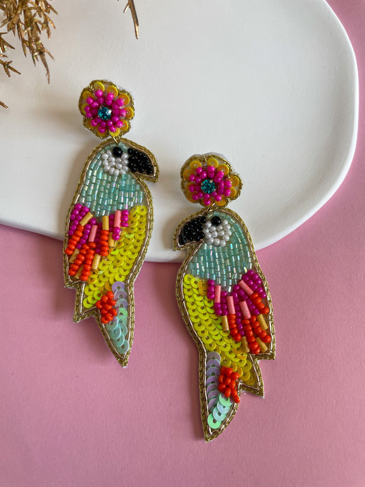Rainbow Macaw Earrings - zohricanada