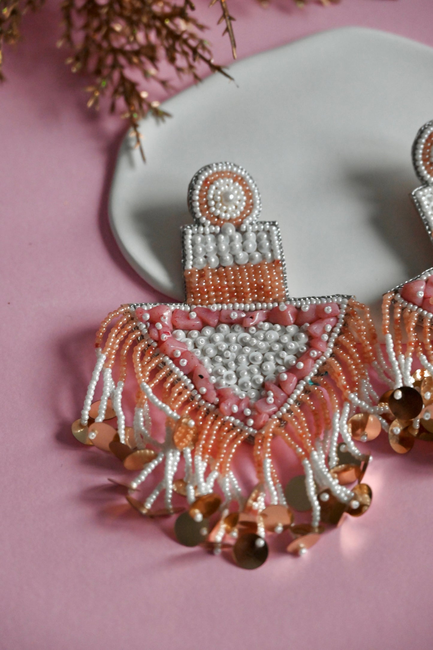 Peach Stone earrings - zohricanada