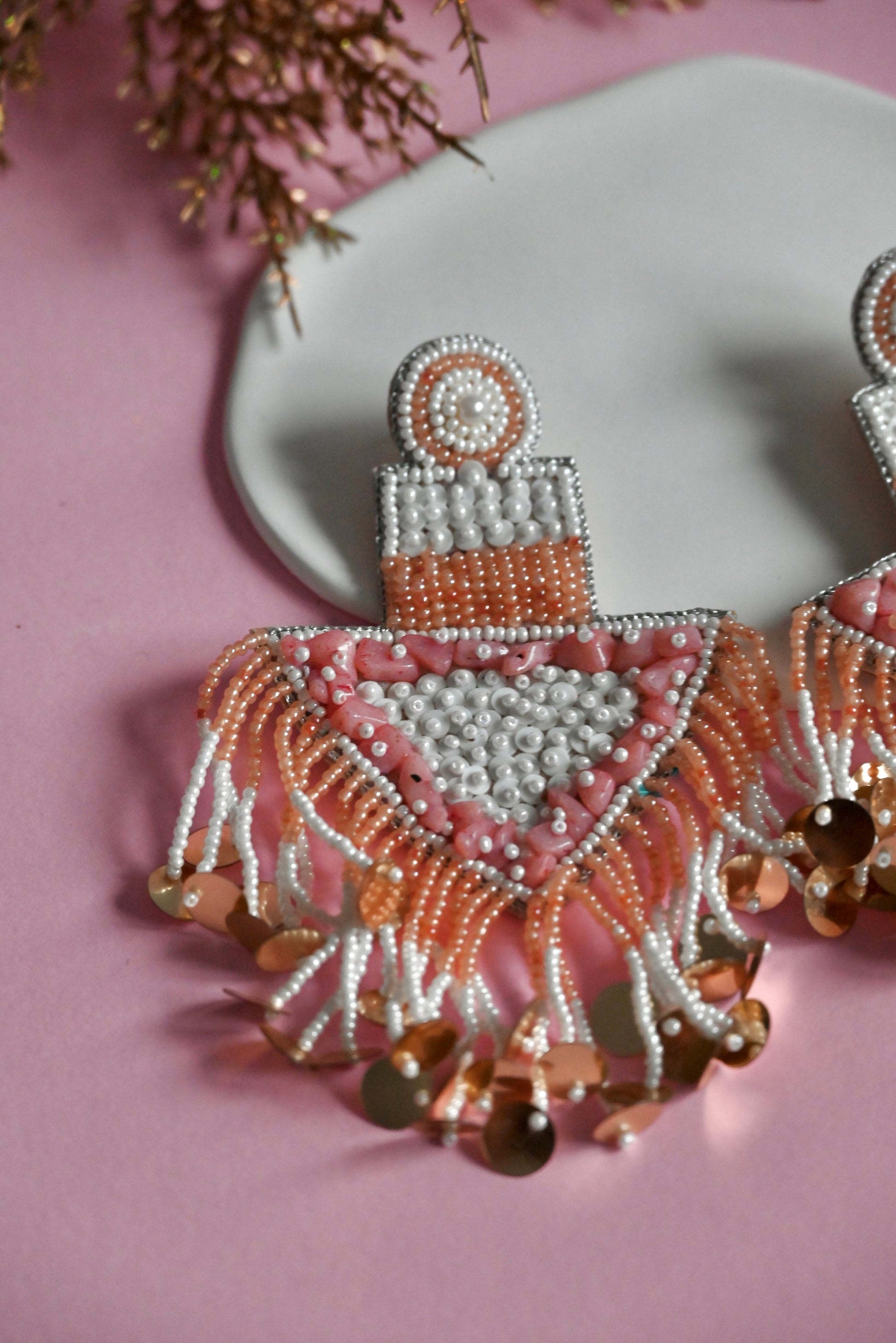 Peach Stone earrings - zohricanada