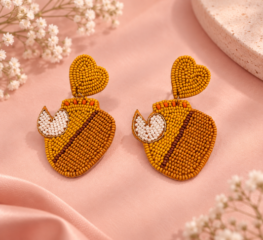 Oh My Pumpkin Earrings – Handmade Beaded Halloween Pumpkin Earrings — Handmade orange beaded pumpkin Halloween earrings | Zohricanada — Zohricanada