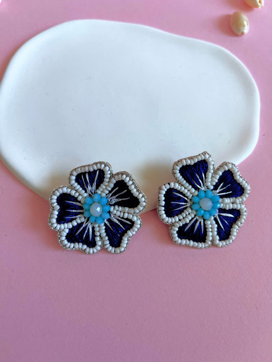 Blue Flower Earrings - zohricanada