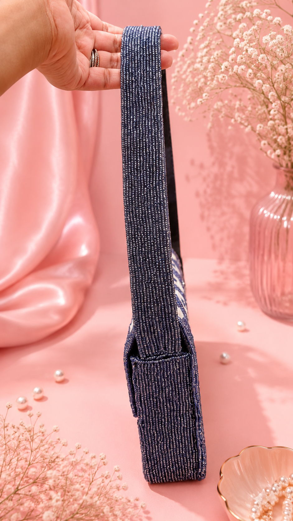 Nazar Bloom Hand-Beaded Shoulder Bag — Zohricanada