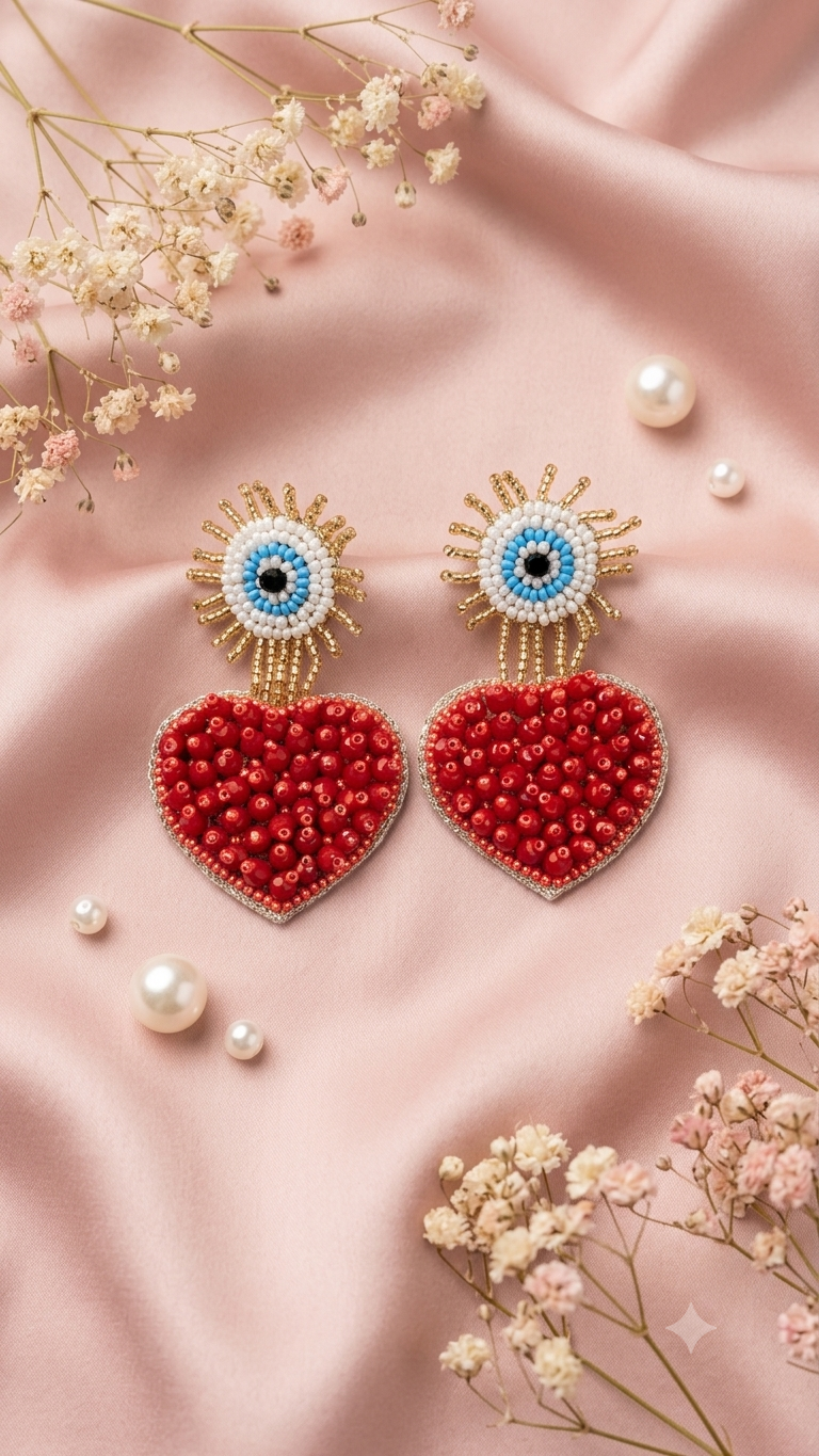 Oh My heart Evil Eye Earrings — Zohricanada
