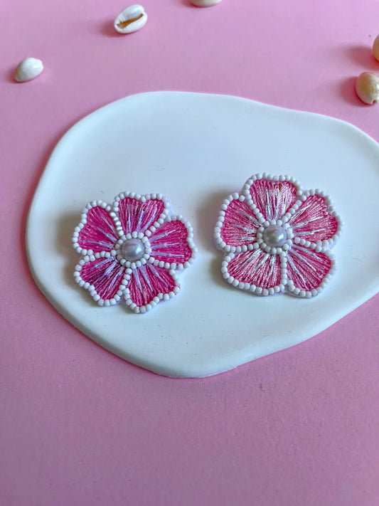 Pink Flower Earrings - zohricanada