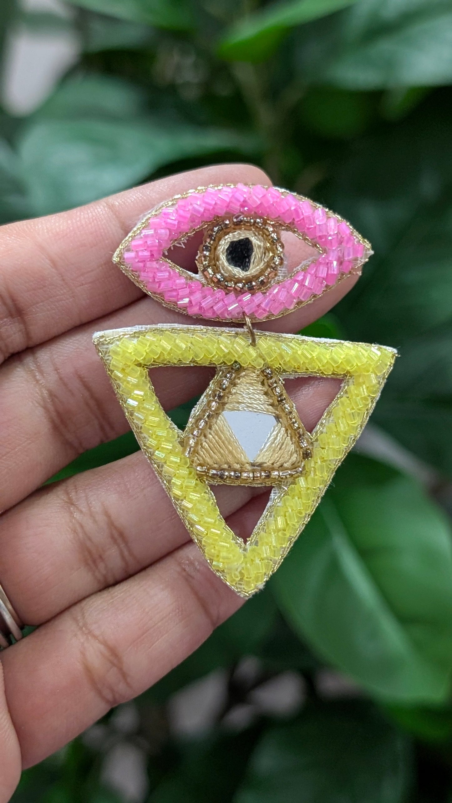 Sierra Lemon Pink Beaded Evil Eye Earrings — Zohricanada