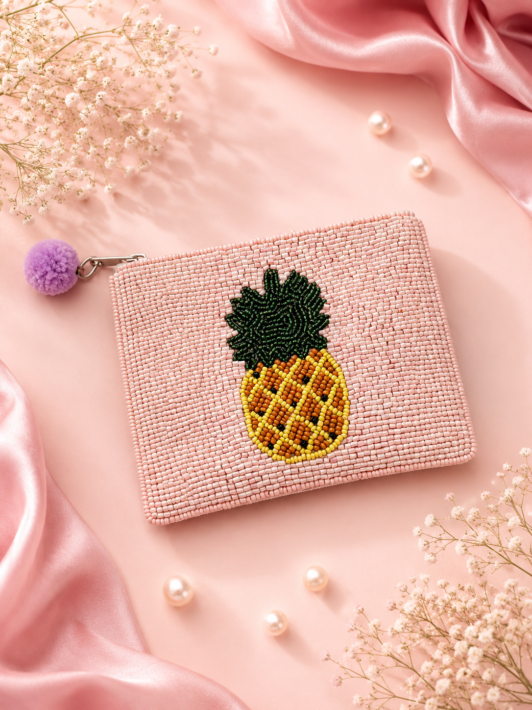 Oh my Pinnaple beaded Coin Pouch — Zohricanada