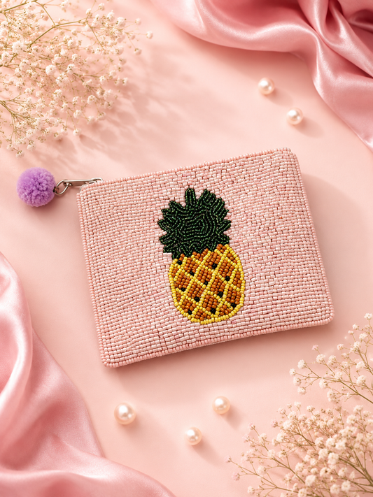 Oh my Pinnaple beaded Coin Pouch — Zohricanada