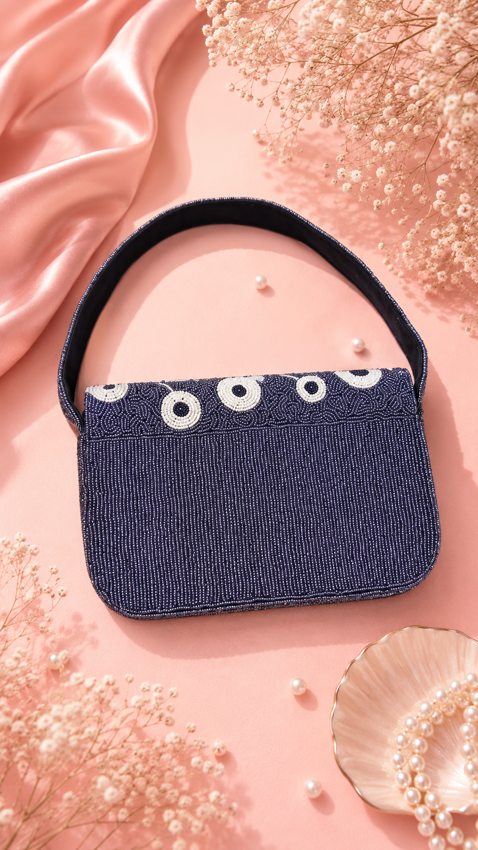 Nazar Bloom Hand-Beaded Shoulder Bag — Zohricanada