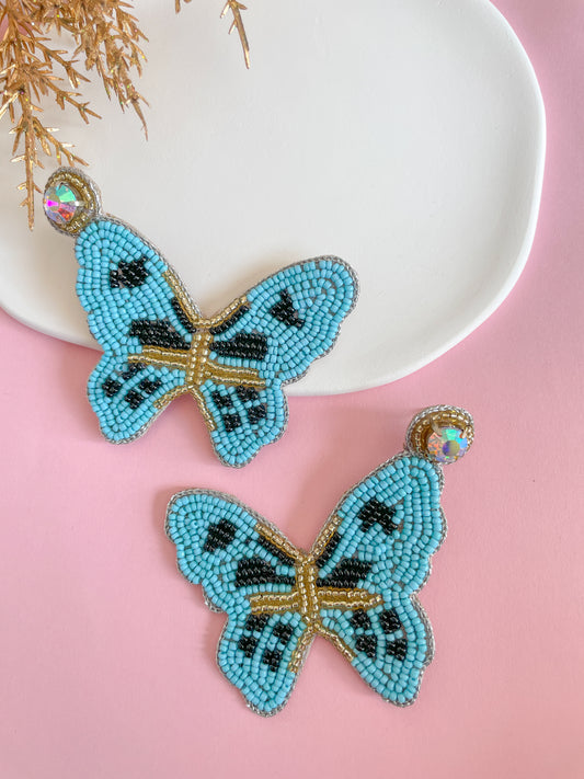 Whimsical Blue Butterfly Earrings — Zohricanada