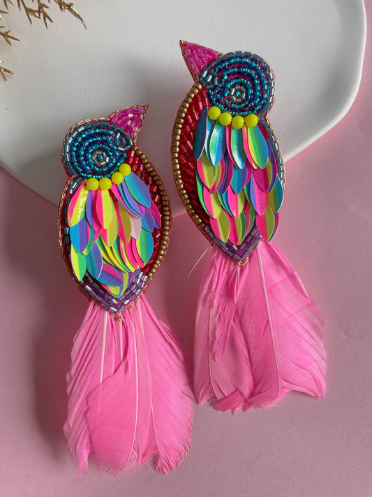 Iliana Rainbow Bird Earrings — Zohricanada
