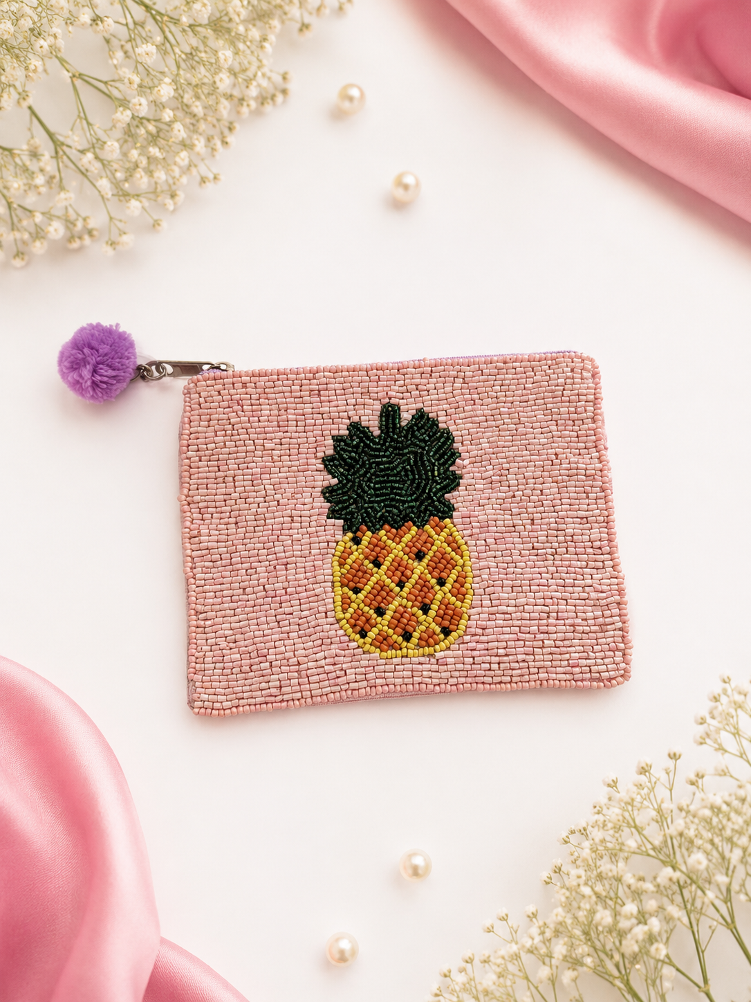 Oh my Pinnaple beaded Coin Pouch — Zohricanada