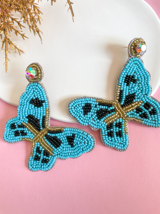 Whimsical Blue Butterfly Earrings — Zohricanada