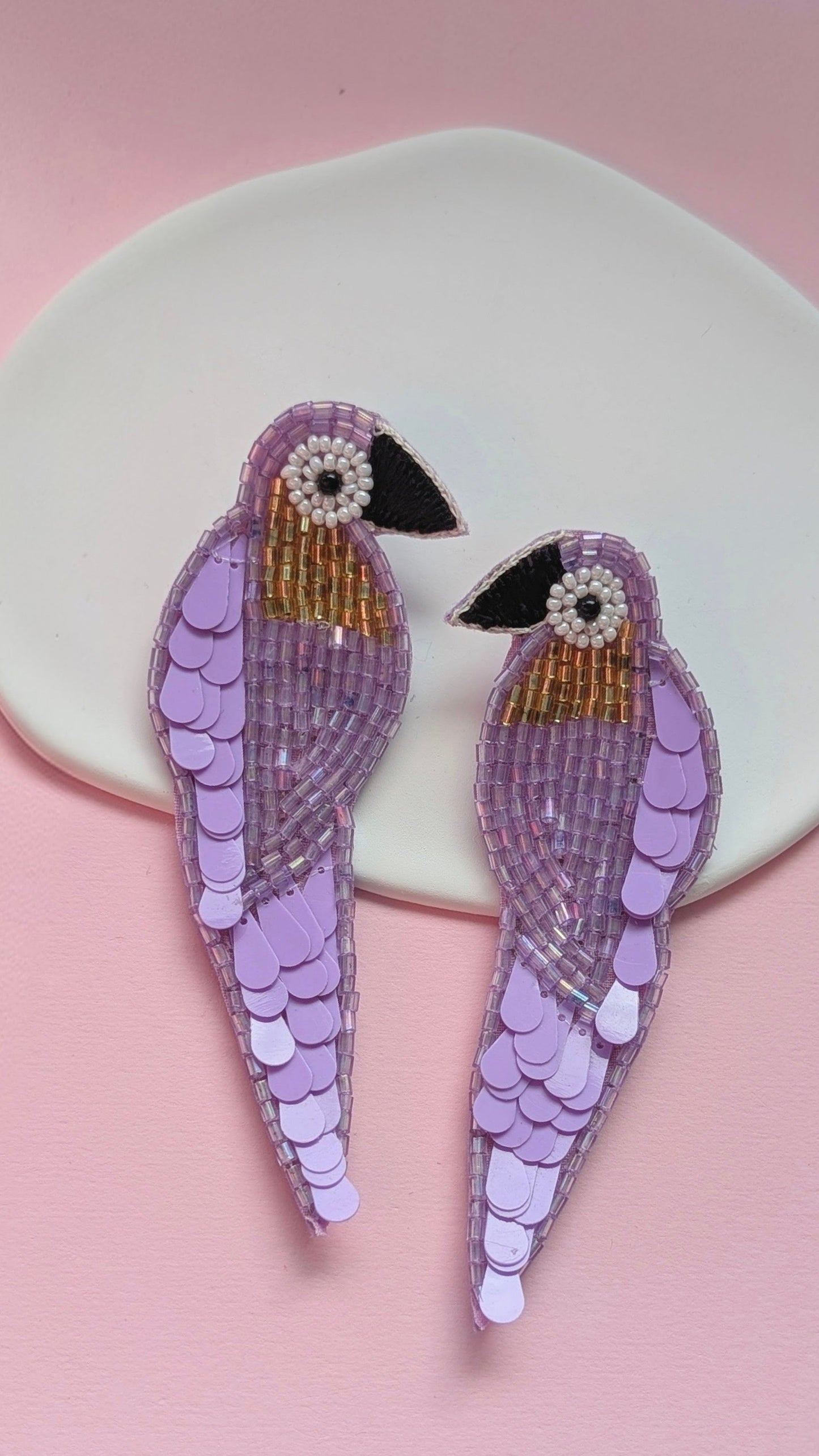 Mia Parrot Beaded Earrings — golden-mia-parrot-earrings — Zohricanada