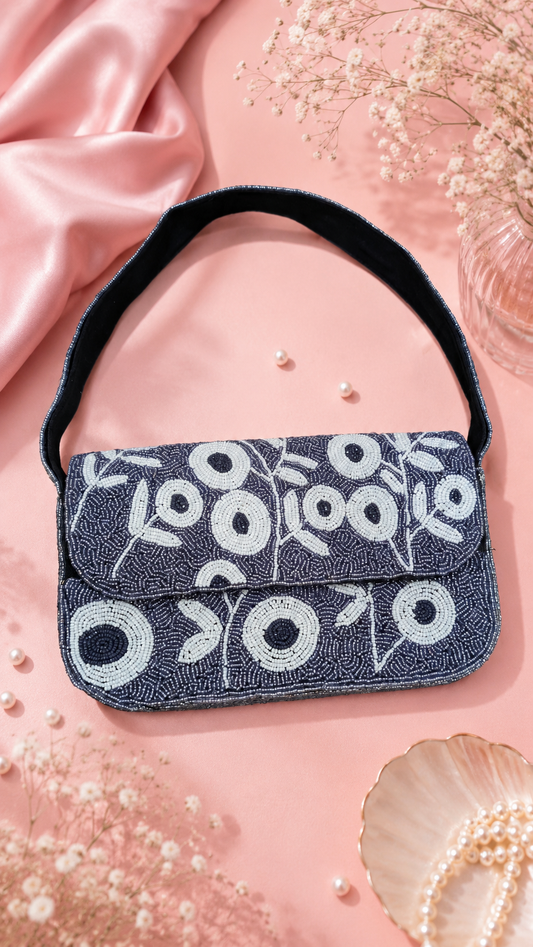 Nazar Bloom Hand-Beaded Shoulder Bag — Zohricanada