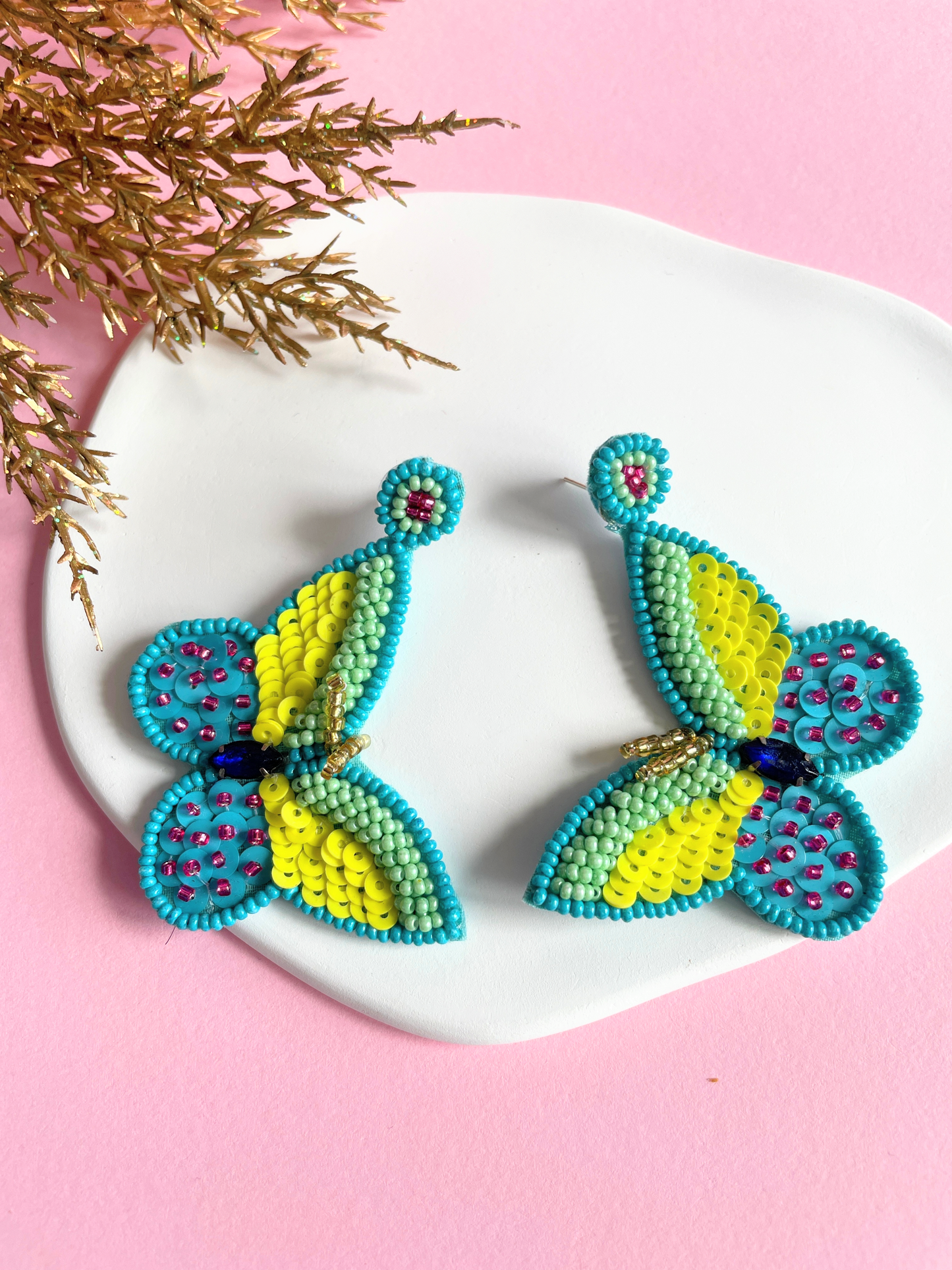 Blue Petit Butterfly Earrings — Zohricanada