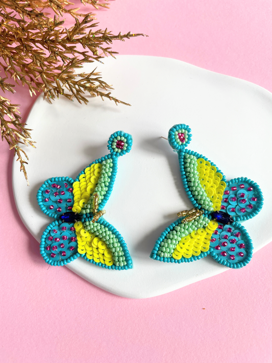 Blue Petit Butterfly Earrings — Zohricanada