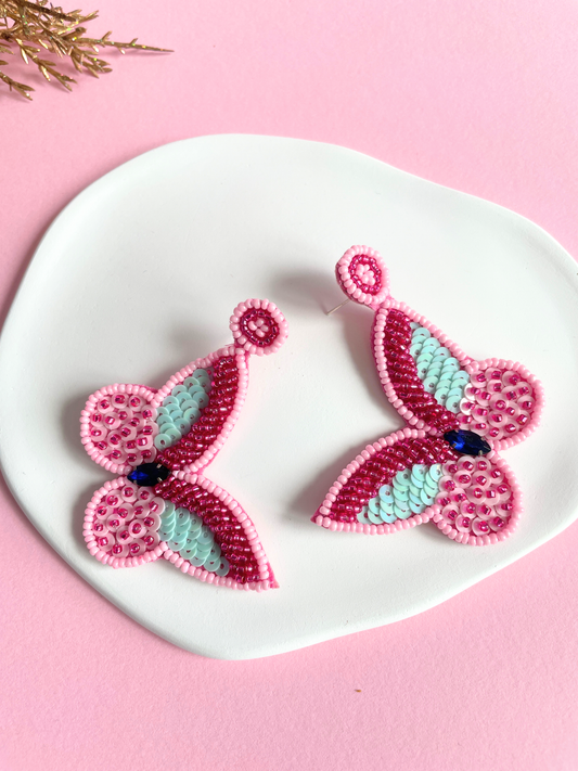 Pink Petit Butterfly Earrings — Zohricanada