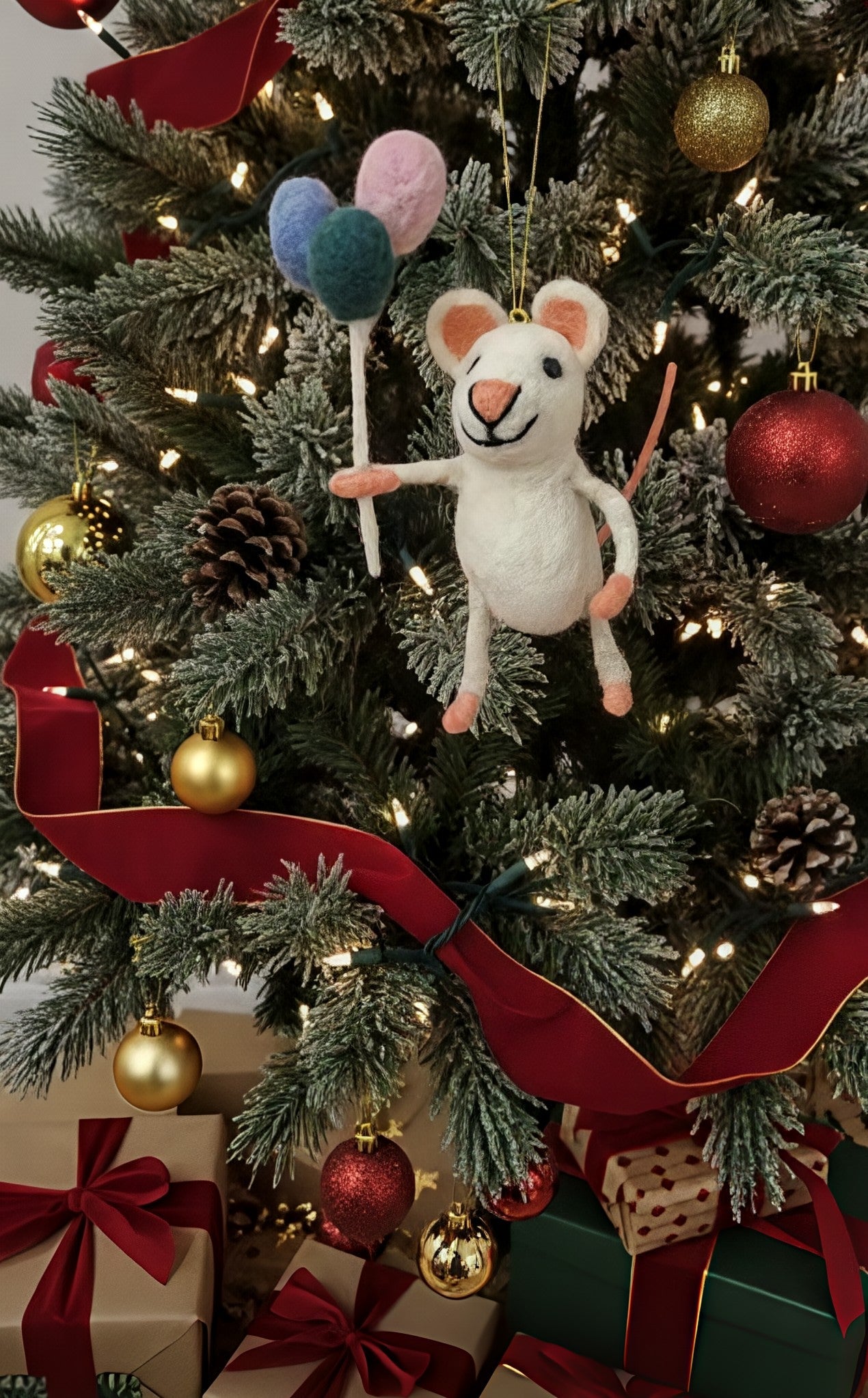 Mouse Balloon Felt Ornament — Zohricanada