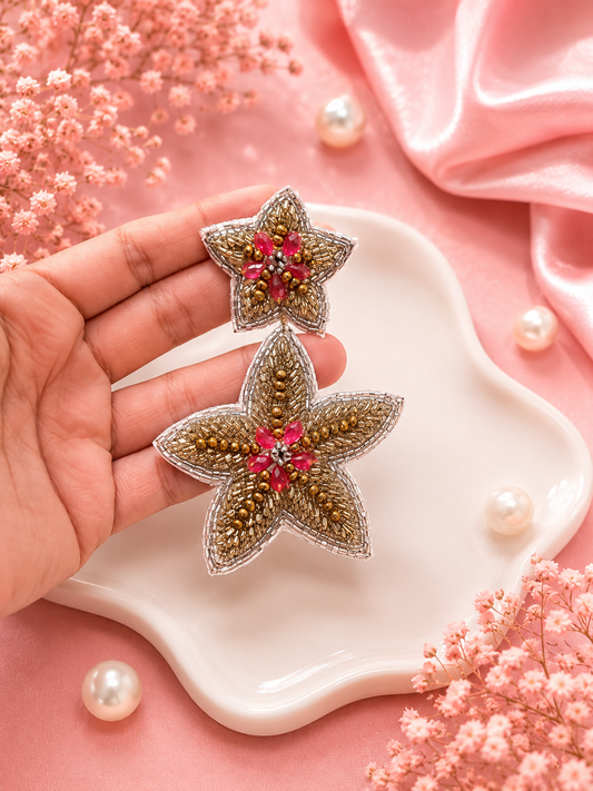 Glittery Star Earrings — Zohricanada